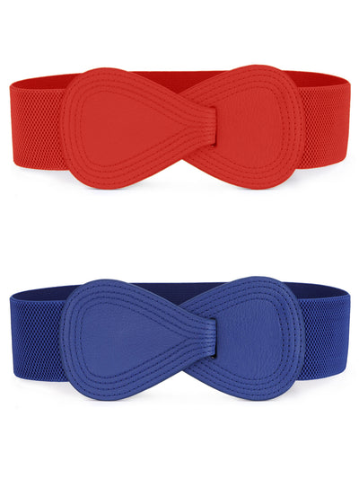 Allegra K Womens Waist Belts for Dress Interlock Buckle Skinny Stretchy Belts
