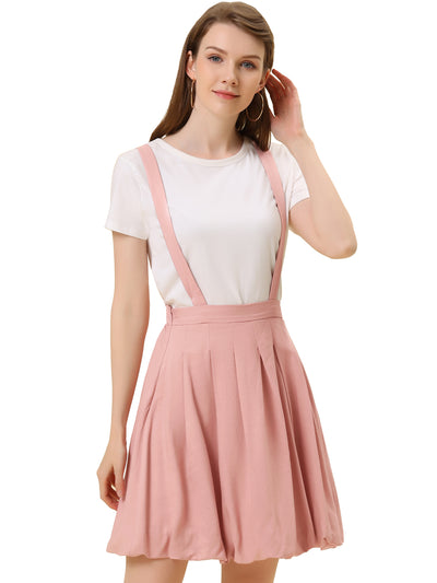 Detachable Strap A-Line Bubble Suspender Skirt