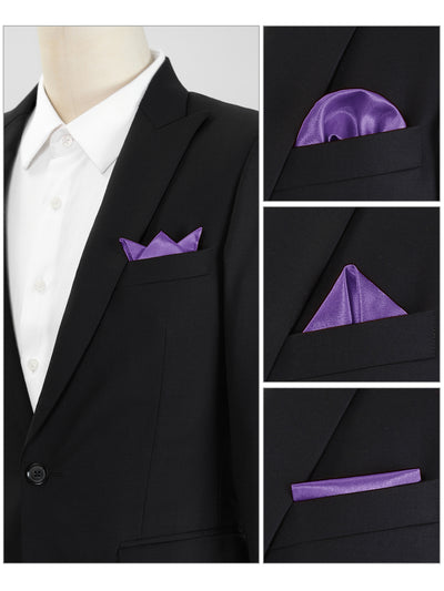 Pocket Squares Handkerchiefs Solid Color for Wedding Party