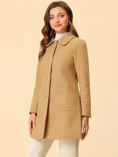 Turn Down Collar Single Breasted Winter Outwear Trench Coat