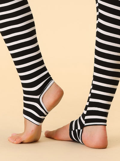 Printed High Elastic Waist Party Yoga Stirrup Pants Leggings