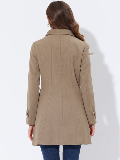 Peter Pan Collar Single Breasted Overcoat Winter Pea Coat