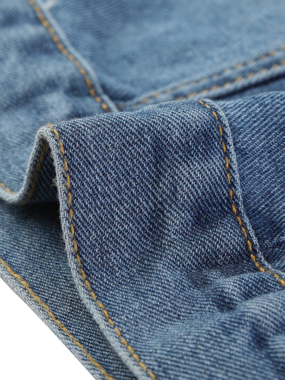 Sleeveless Moto Jacket Zip Up Classic Jeans Denim Vest