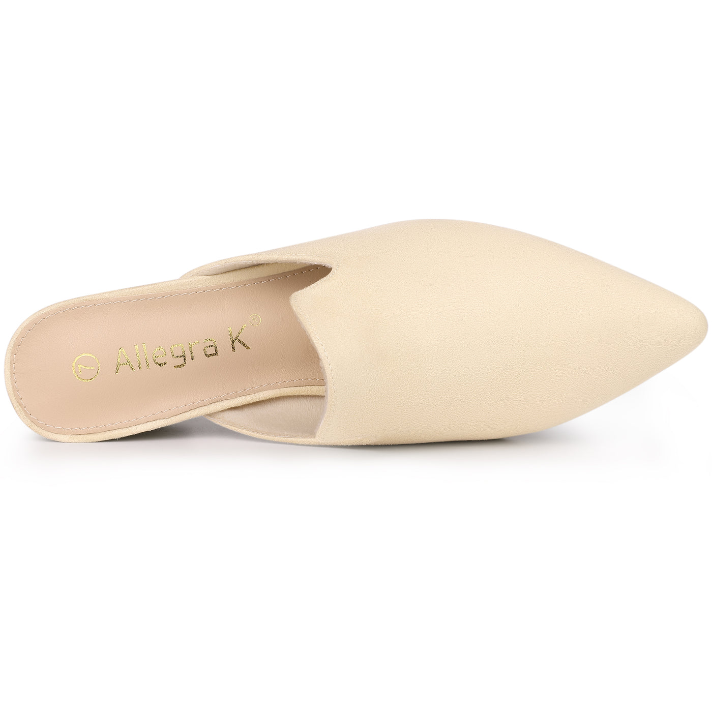 Allegra K Women's Slip on Pointed Toe Chunky Heels Slide Mules