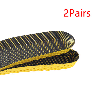 Unisex Cuttable Honeycomb Breathable Replacement Sports Shoe Insoles 2 Pairs