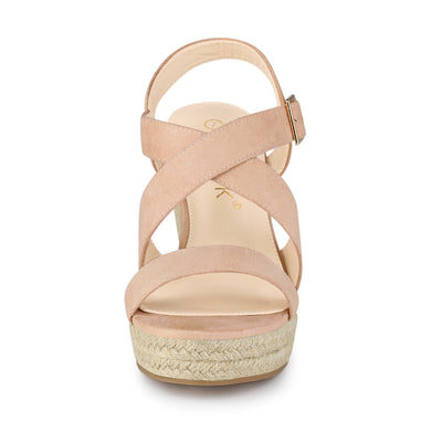 Espadrilles Platform Slingback Wedges Sandals