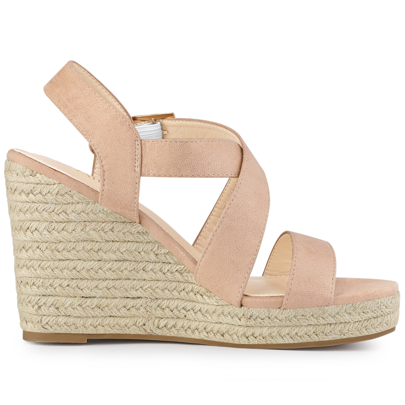 Allegra K Espadrilles Platform Slingback Wedges Sandals