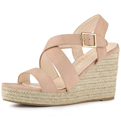 Espadrilles Platform Slingback Wedges Sandals