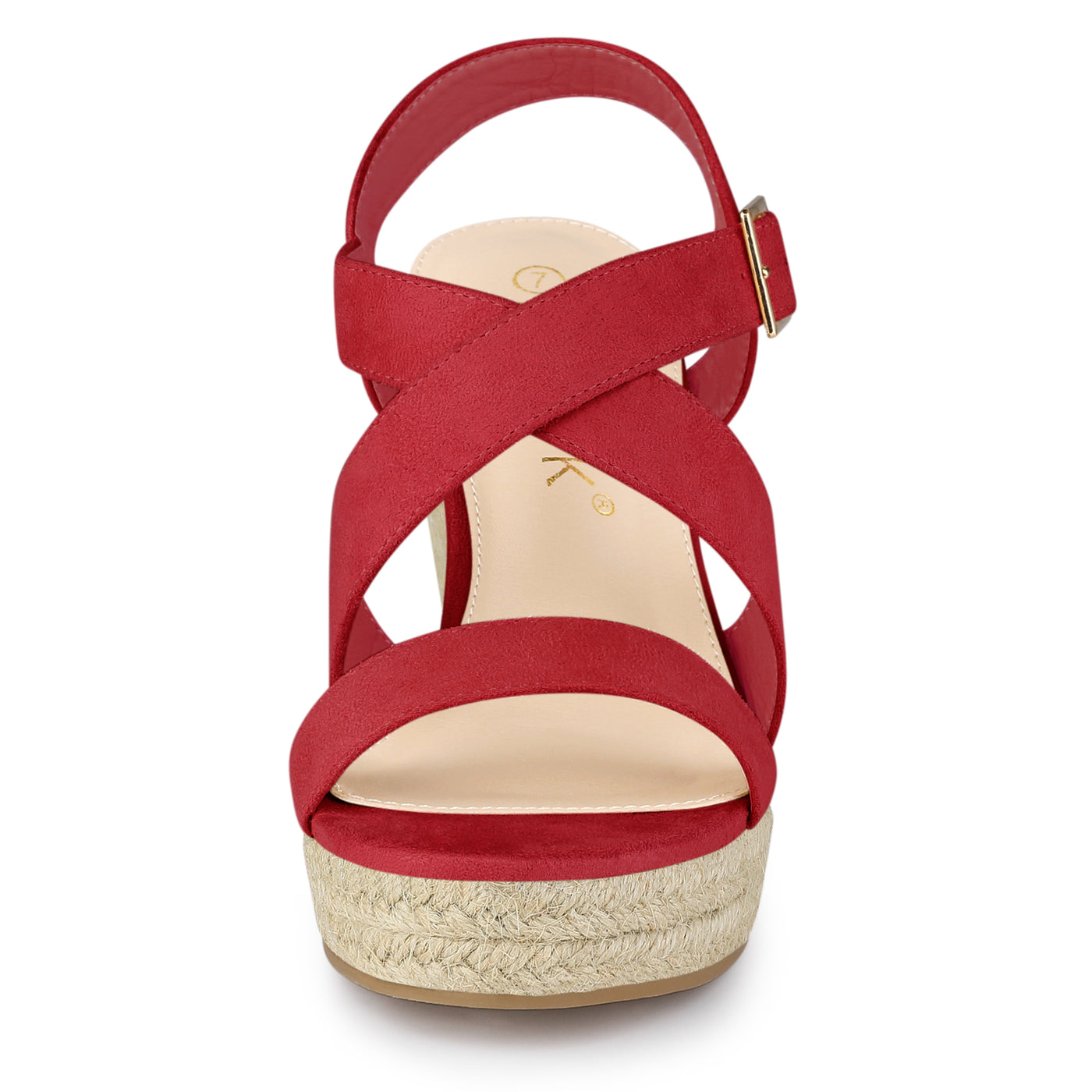 Allegra K Espadrilles Platform Slingback Wedges Sandals