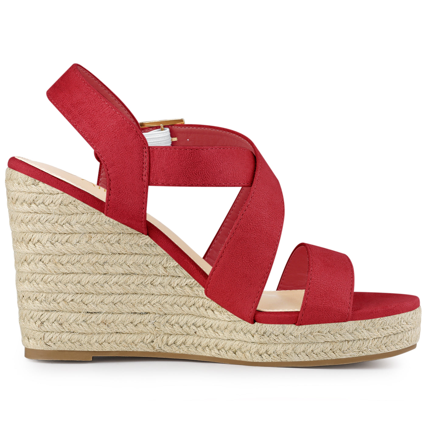 Allegra K Espadrilles Platform Slingback Wedges Sandals