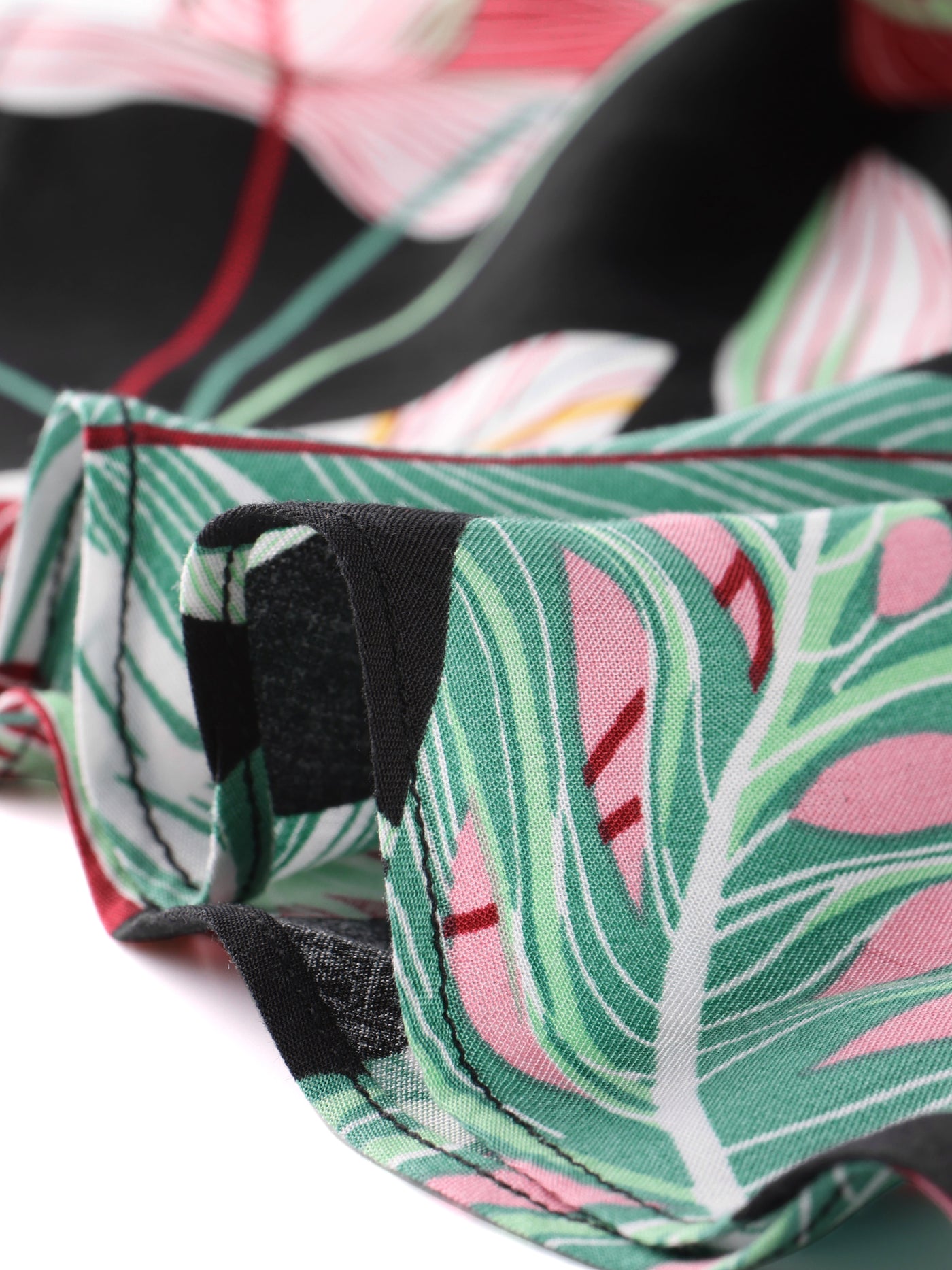 Allegra K Tie Waist Hawaiian Beach Tropical Midi Leaves Printed Wrap Dress