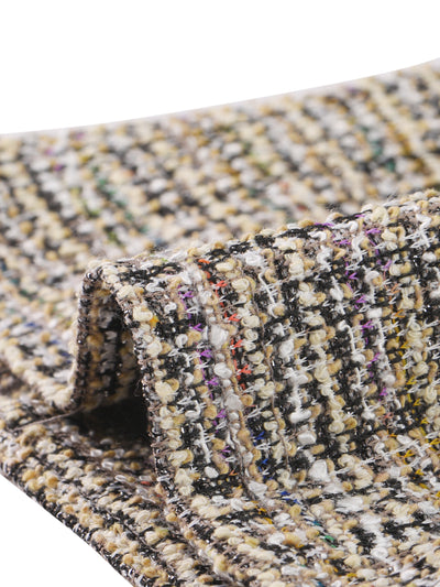 Vintage Tweed Shrug Plaid Open Front Cropped Bolero Cardigan
