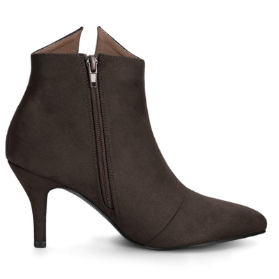 Point Toe Bow Stiletto Heel Ankle Boots