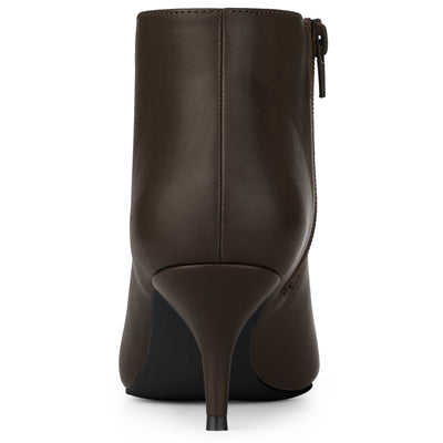 Cutout Pointy Toe Stiletto Heel Boots Ankle Booties