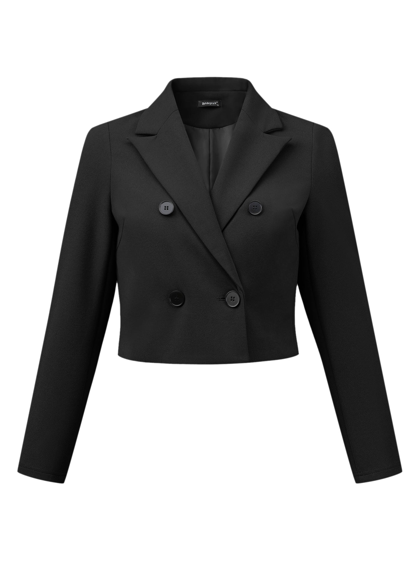 Allegra K Notched Lapel Collar Casual Office Blazers Cropped Jacket