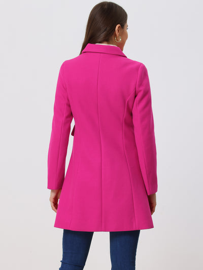 Winter Overcoat Peter Pan Collar Single Breasted Outwear Pea Coat