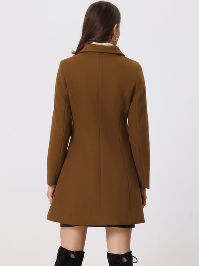 Winter Overcoat Peter Pan Collar Single Breasted Outwear Pea Coat