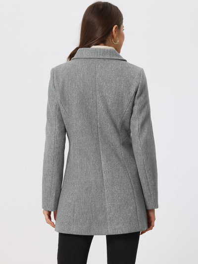 Winter Overcoat Peter Pan Collar Single Breasted Outwear Pea Coat