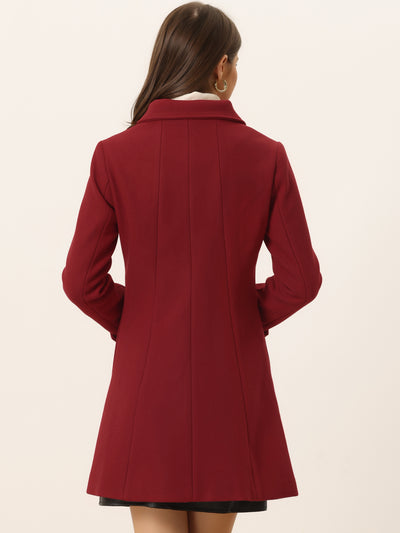 Peter Pan Collar Single Breasted Overcoat Winter Pea Coat