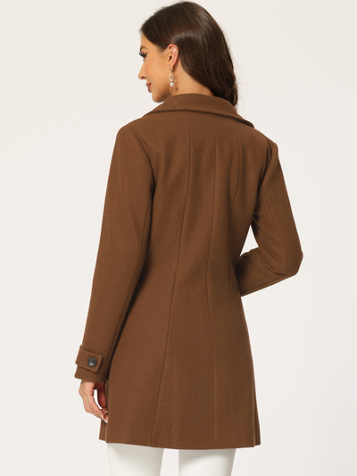 Peter Pan Collar Single Breasted Overcoat Winter Pea Coat