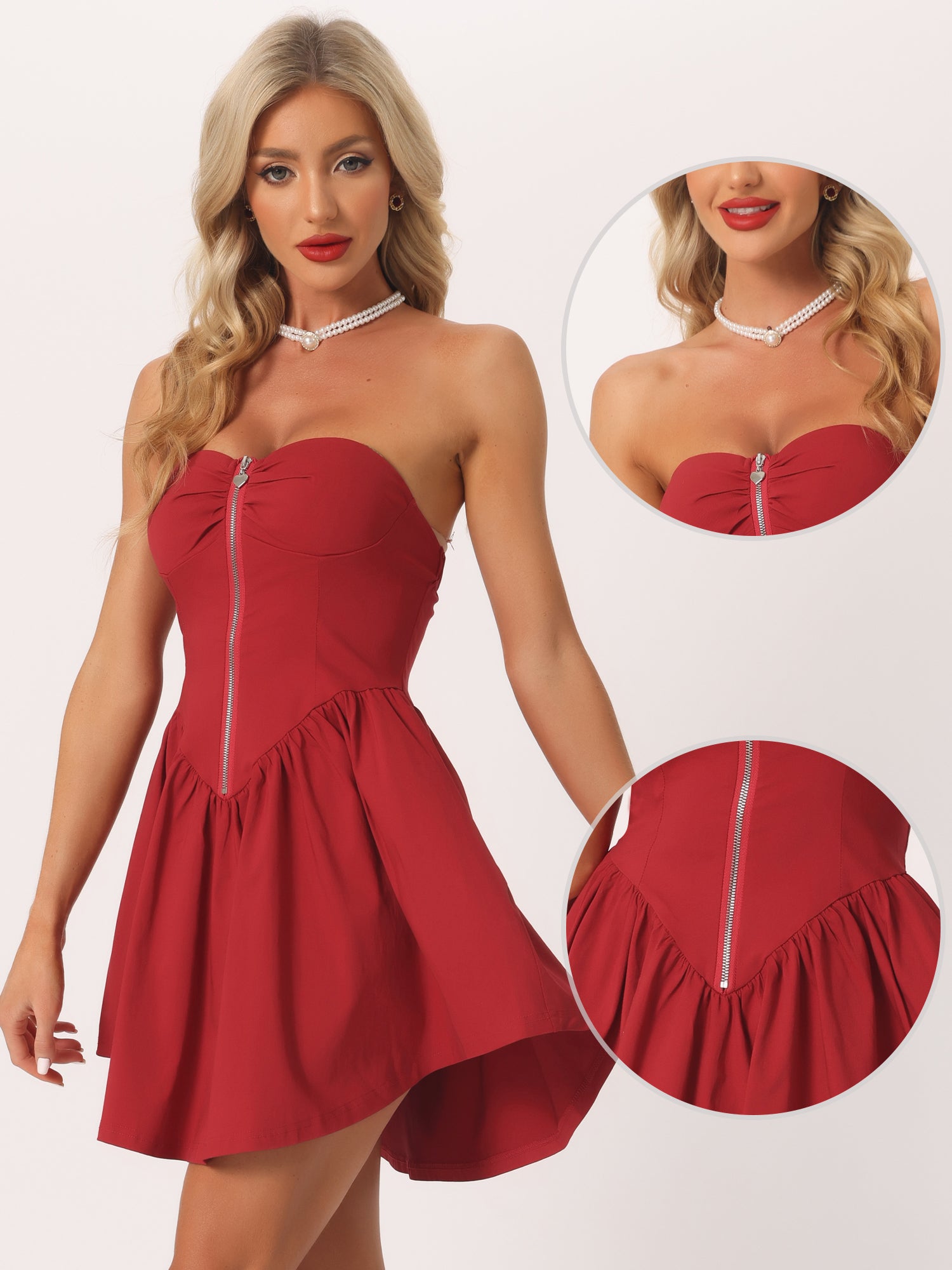 MILLY New York ~ Size 4 ~ Strapless Sparkly BUSTIER PUSH-UP Bra Mini Dress  a28