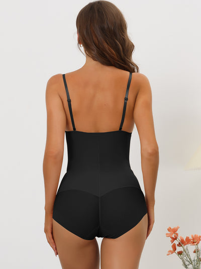 Adjustable Straps Mesh Padded Shapewear Leotard Bodysuit