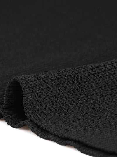 Ribbed Knit Top V Neck Short Sleeve Zip Front Crop Tops
