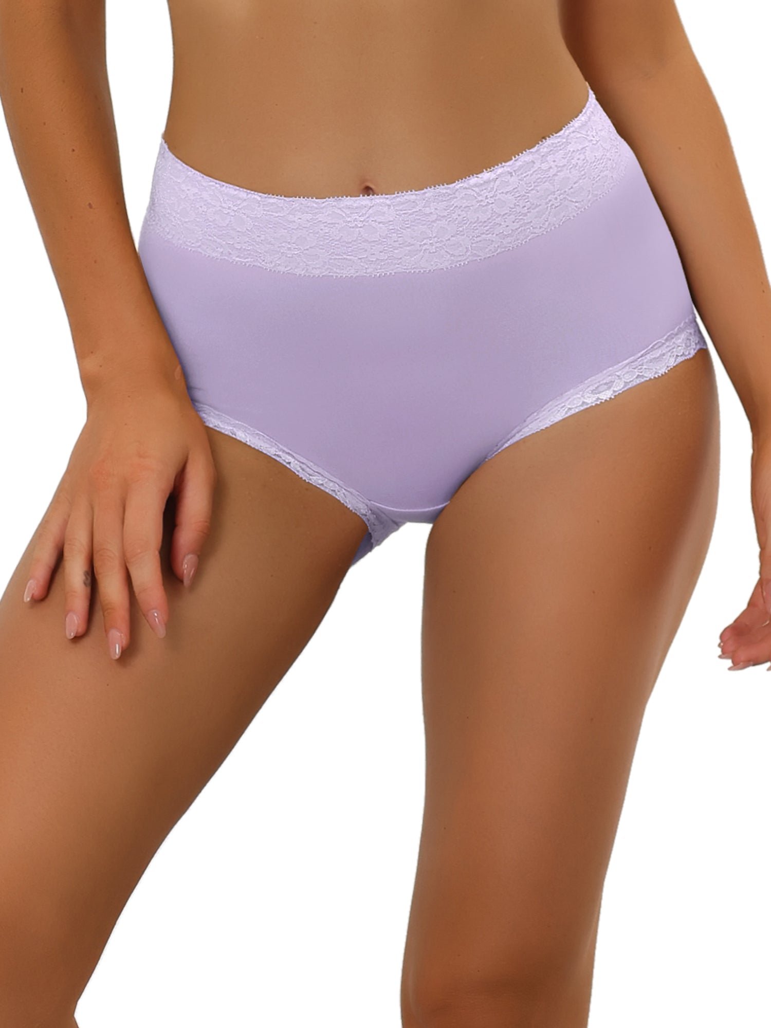 Women's Hi-Cut Ribbed High Waist Tummy Control Underwear Available