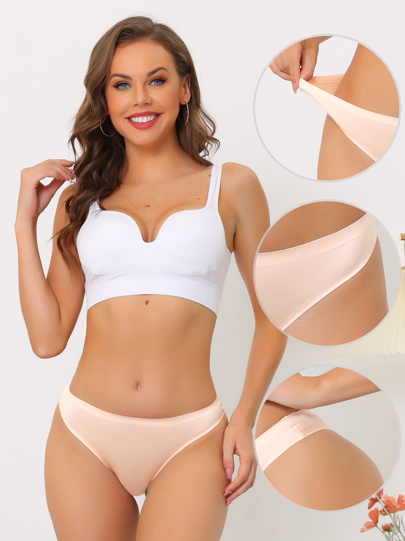 Women's Unlined Thong, Available in Plus Size, No-Show Breathable