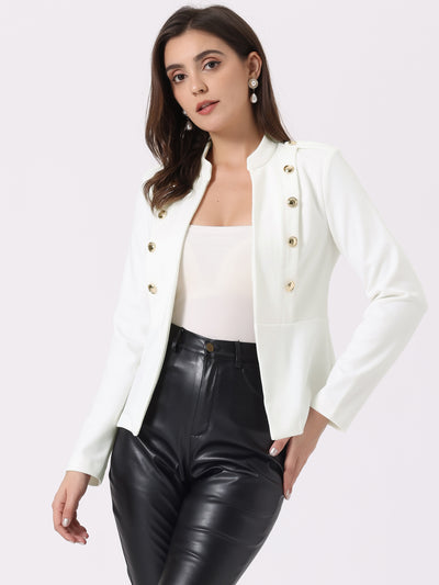 Casual Long Sleeve Open Front Blazer Work Suit Jacket