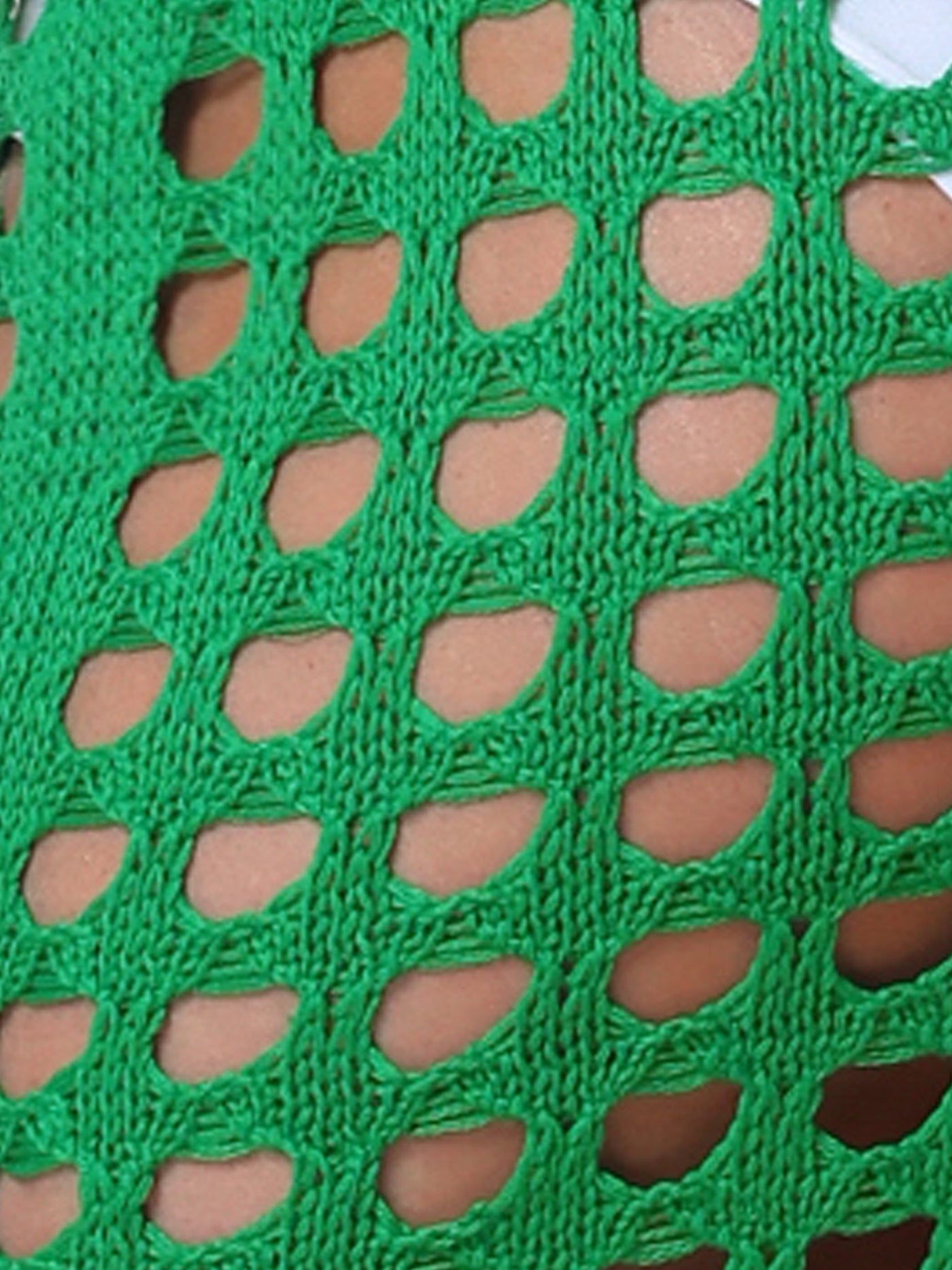 Allegra K Crochet Tassel Mesh Cover Up Drawstring Beach Mini Skirt