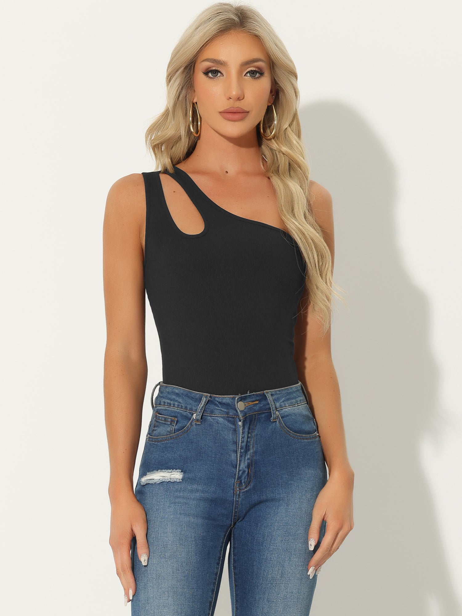 One Shoulder Bodysuits for Women