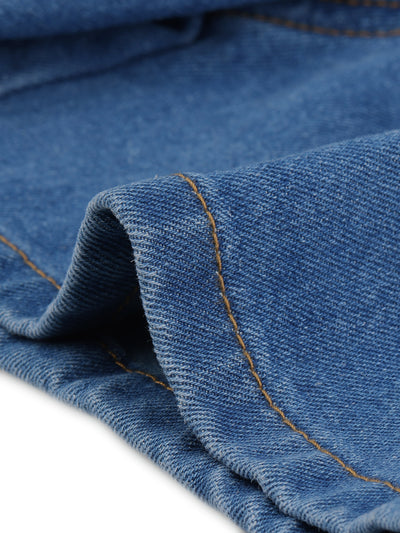 Vintage Denim Shorts Overalls Summer Adjustable Strap Bib Jeans Shortalls