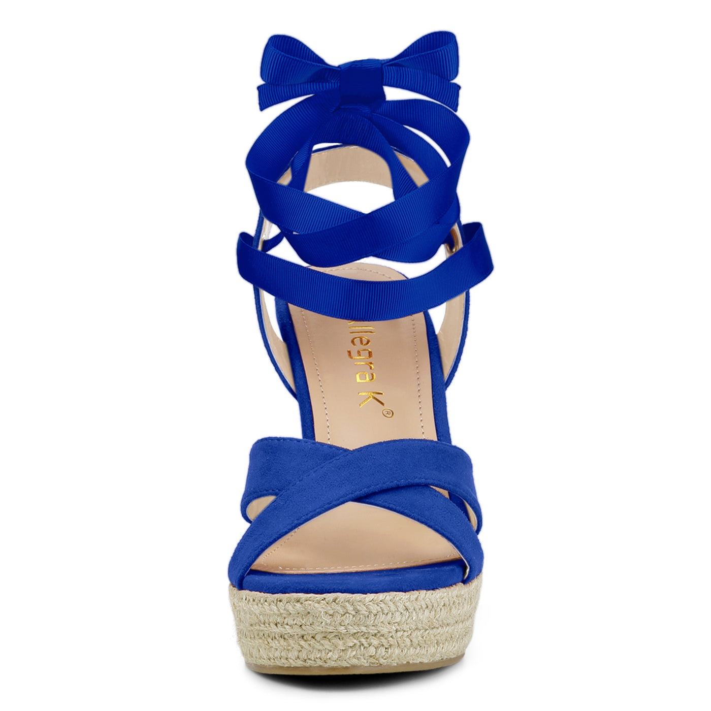 Allegra K Espadrille Platform Lace Up Wedges Sandals