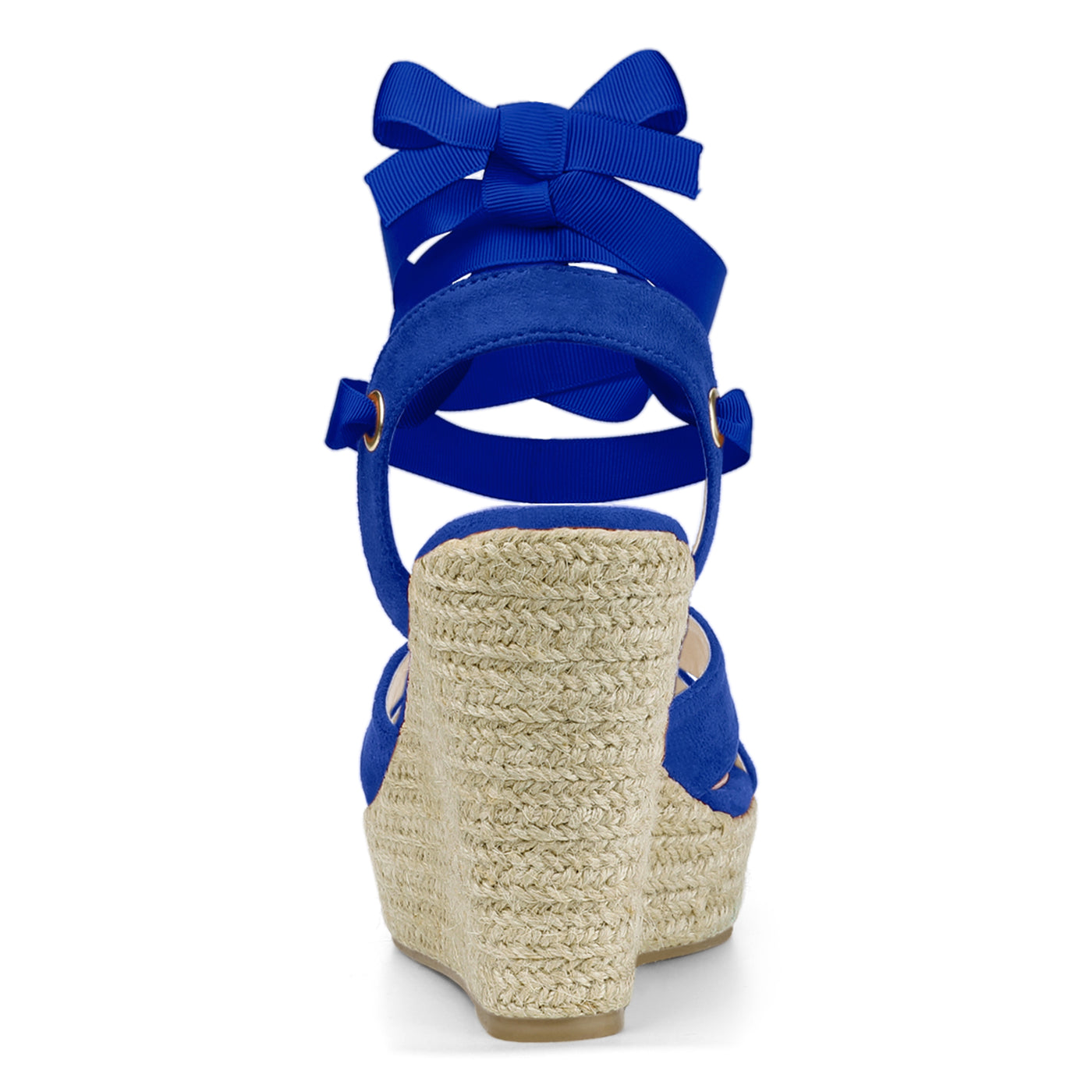 Allegra K Espadrille Platform Lace Up Wedges Sandals