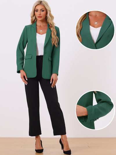 Bussiness One Button Open Front Work Office Suit Blazer