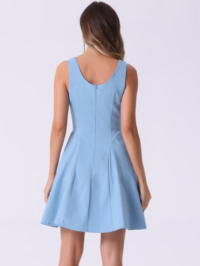 Party Sexy Sleeveless Sweetheart Neck Fit and Flared A Line Swing Cocktail Mini Dress