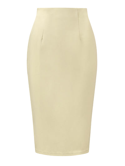 Elegant Pencil High Wasit Split Hem Work Bodycon Business Skirt