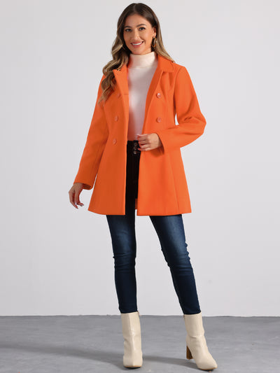 Peter Pan Collar Double Breasted Winter Long Trench Pea Coat