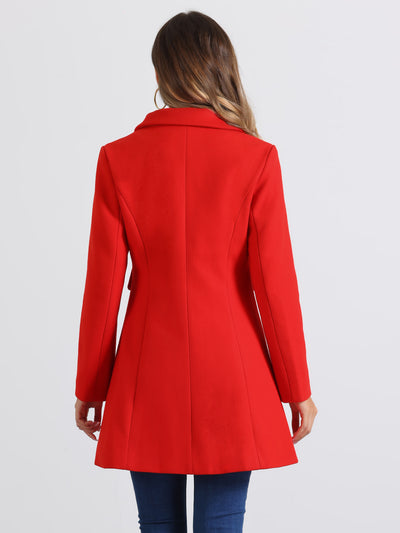 Winter Overcoat Peter Pan Collar Single Breasted Outwear Pea Coat