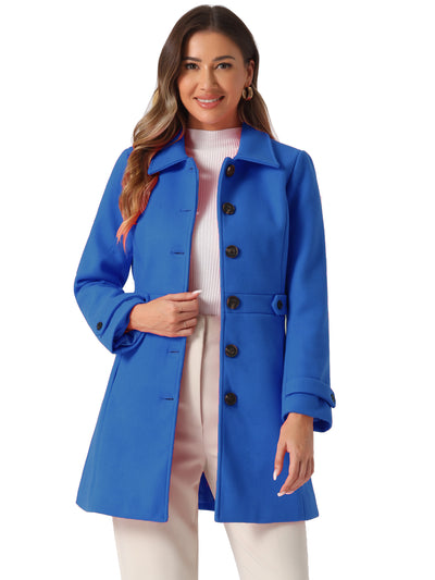 Winter Classic Outwear Overcoat with Pockets Single Breasted Coat