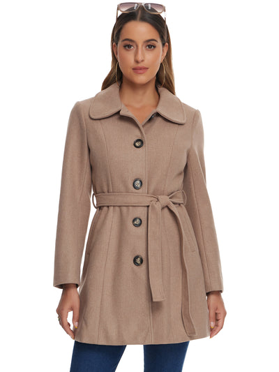 Winter Elegant Lapel Collar Long Trench Coat