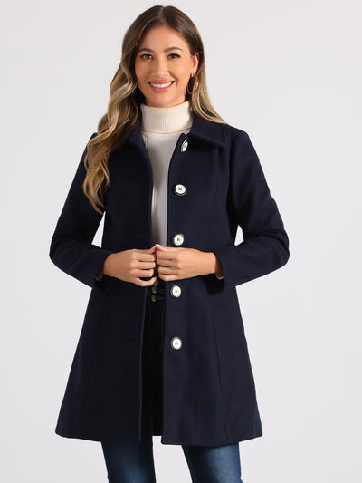 Winter Elegant Lapel Collar Long Trench Coat