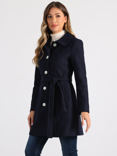 Winter Elegant Lapel Collar Long Trench Coat