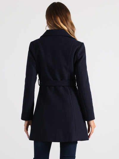 Winter Elegant Lapel Collar Long Trench Coat