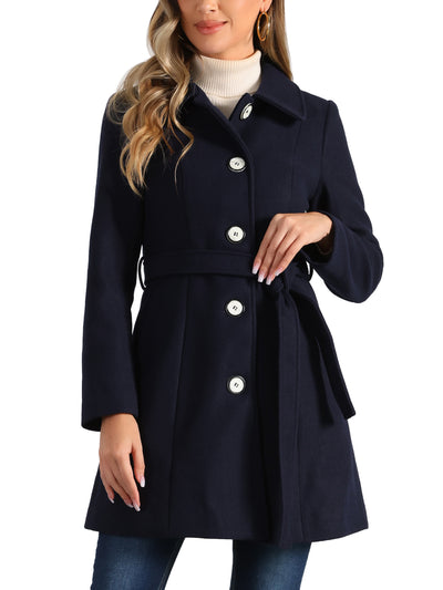 Winter Elegant Lapel Collar Long Trench Coat