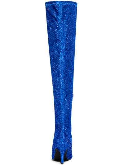 Glitter Pointed Toe Stiletto Heel Over the Knee High Boots