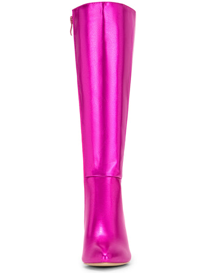 Pointed Toe Stiletto High Heel Zipper Knee High Boots