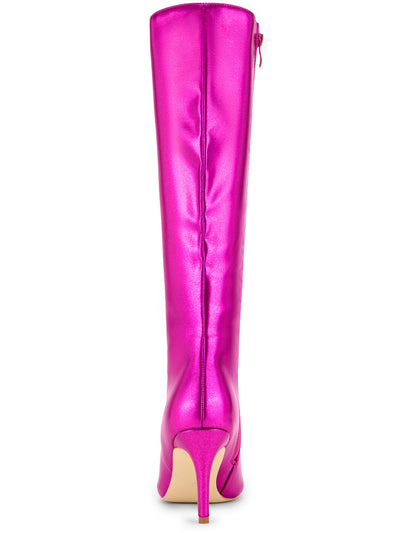 Pointed Toe Stiletto High Heel Zipper Knee High Boots