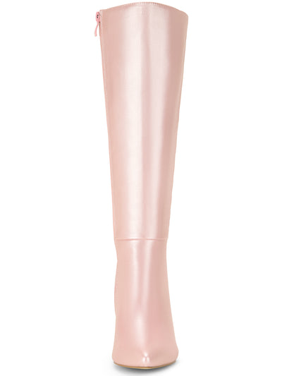 Pointed Toe Stiletto High Heel Zipper Knee High Boots